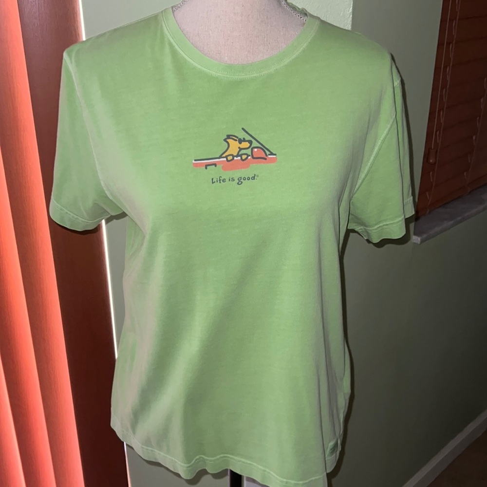 Life is Good Green Graphic Tee